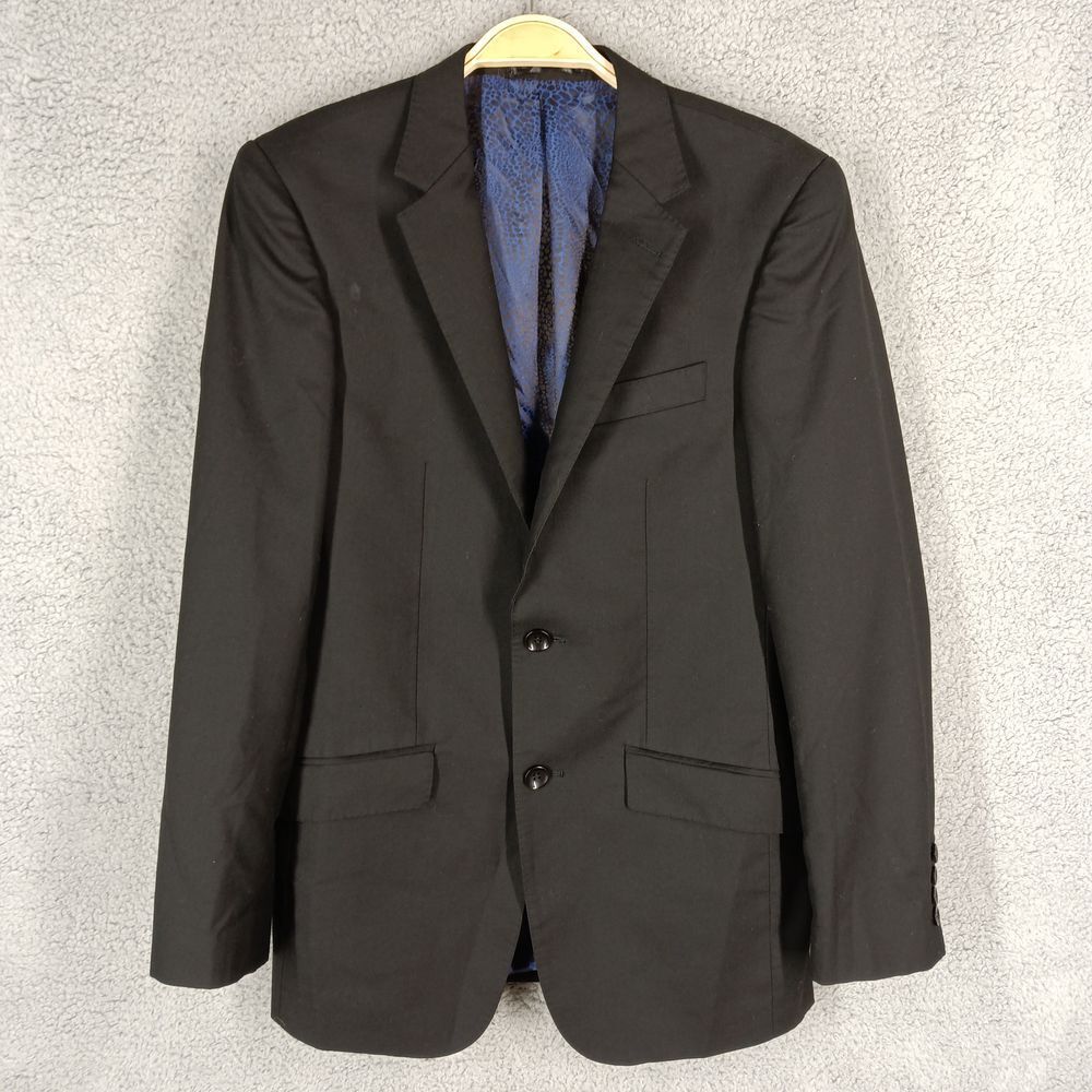 Venicio Daltoni‎ Pure Wool Super 120's Black Blazer Luxury Suit Jacket Men's 36R